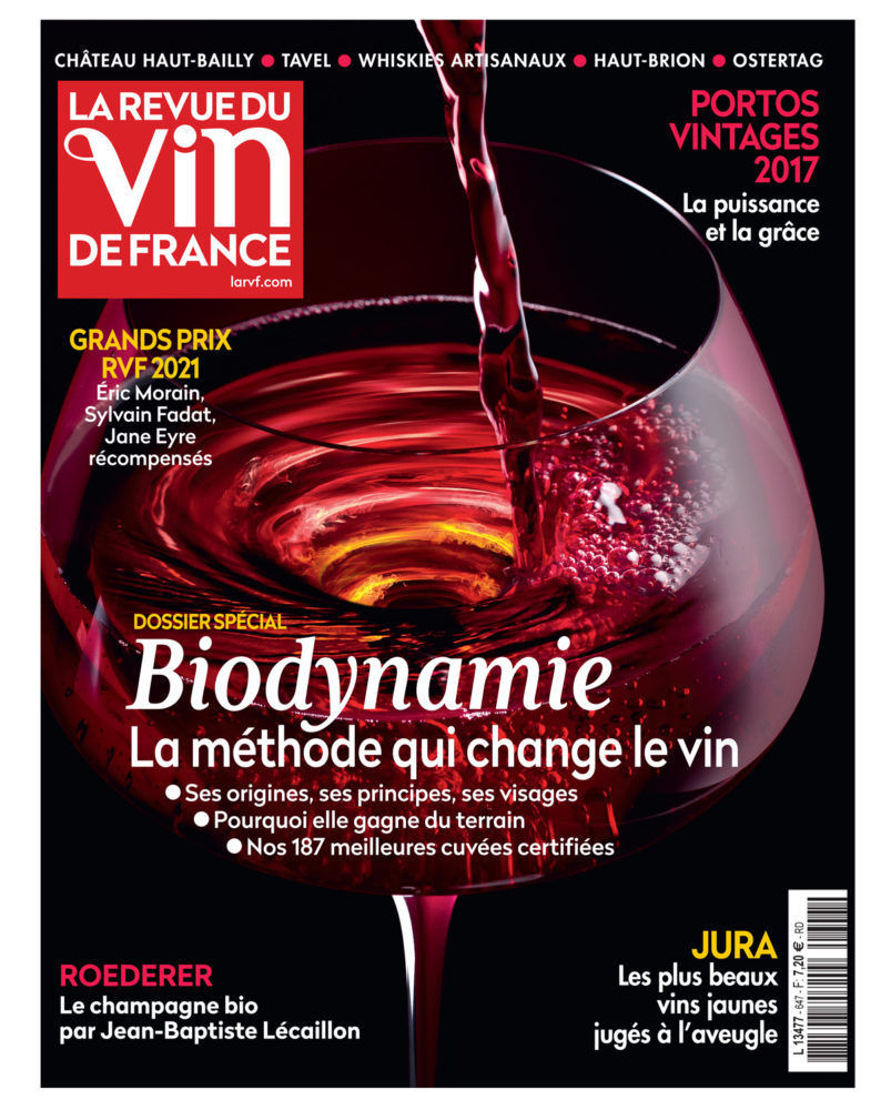 Visuel de l'édition spéciale biodynamie de la revue du vin de France. 