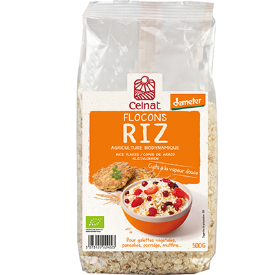 Flocons de riz Celnat - certifié Demeter.