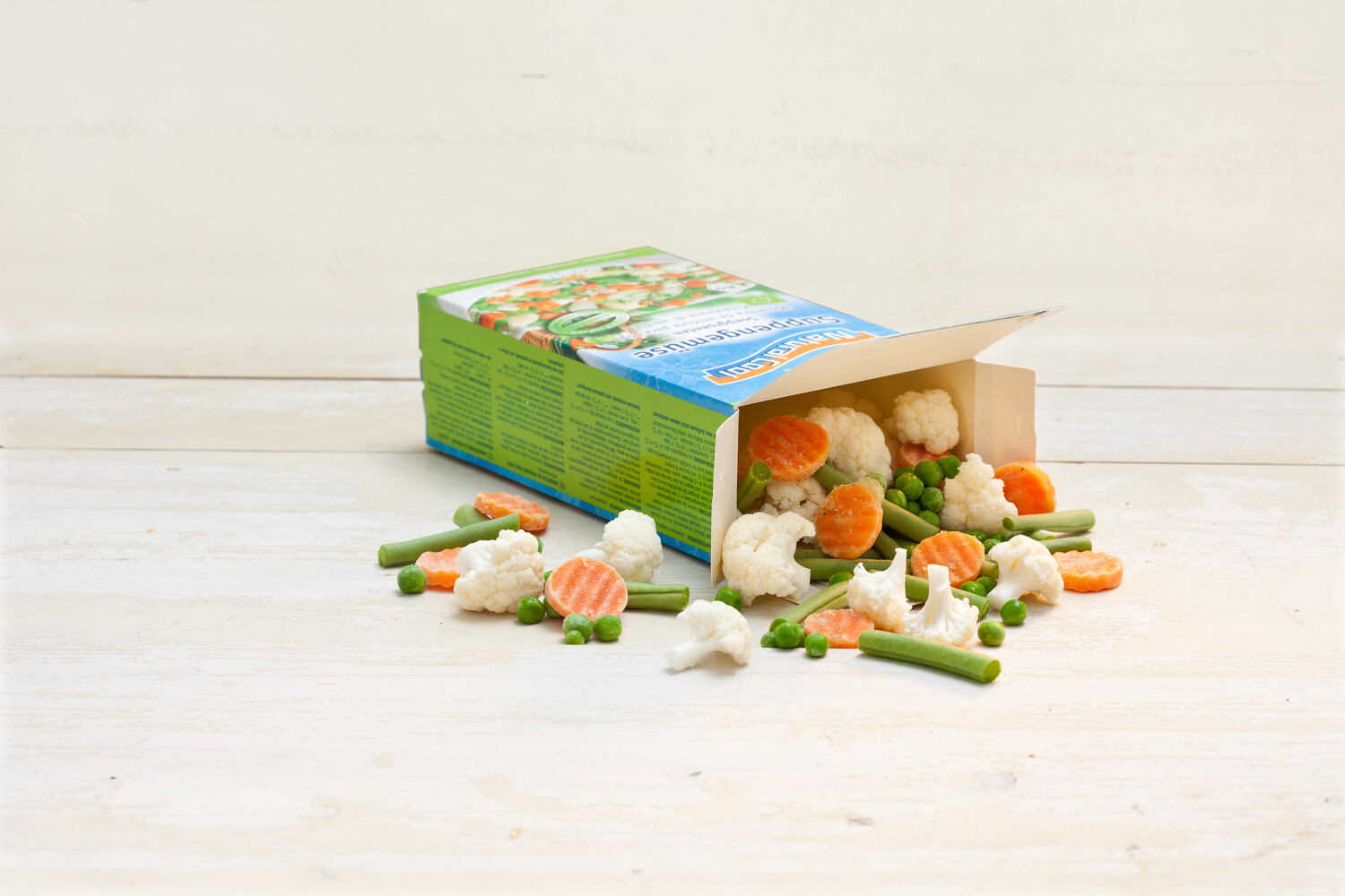 emballage carton : boîte de légumes surgelés