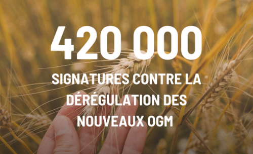 Remise de la pétition contre la dérégulation des nouveaux OGM