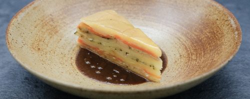 Gâteau de légumes, sauce “faux jus de viande” de Thierry Schwartz
