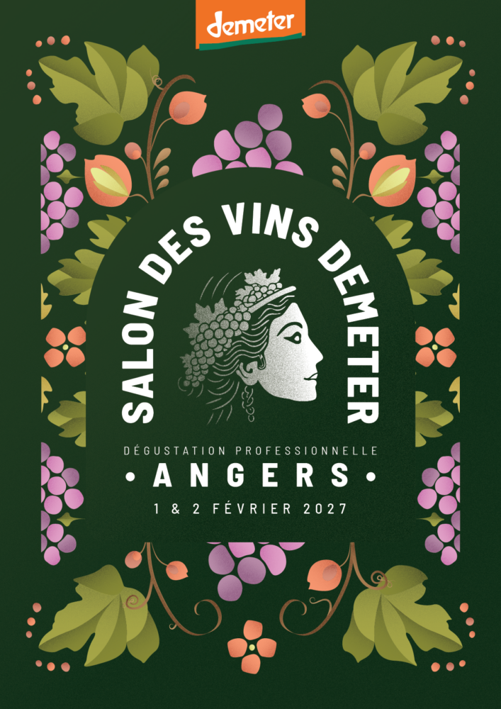 Affiche du salon des vins Demeter d'Angers 2027