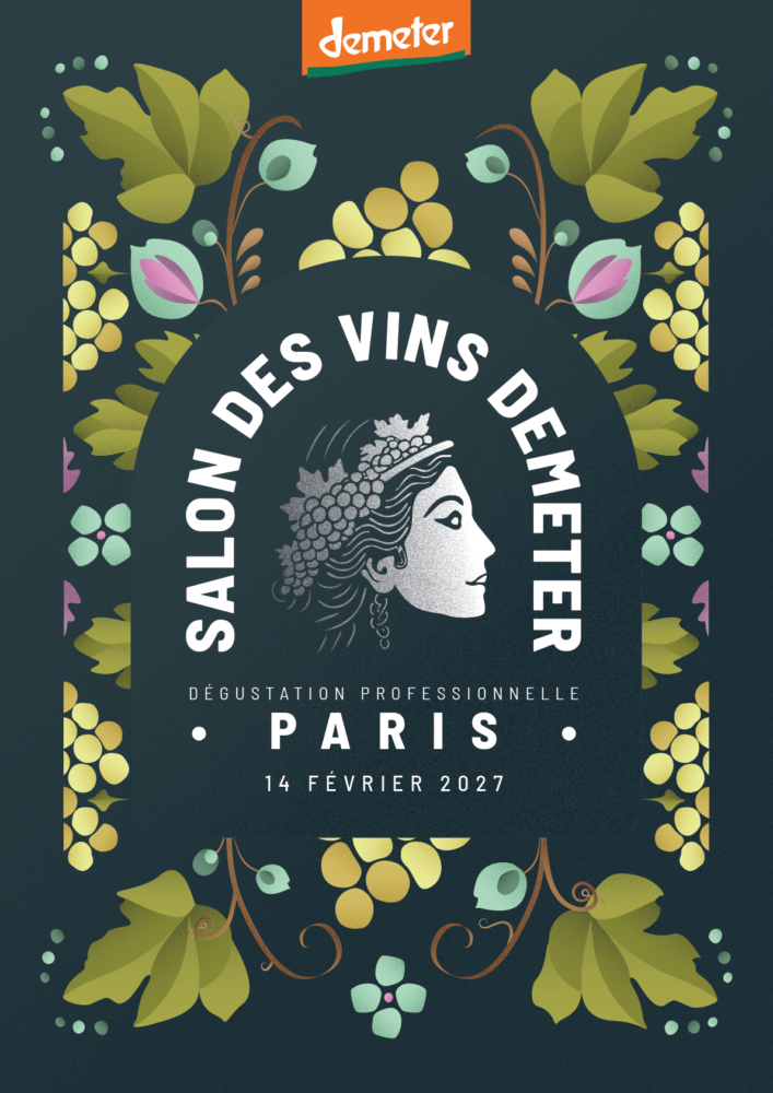 Affiche du salon des vins Demeter 2027 à Paris